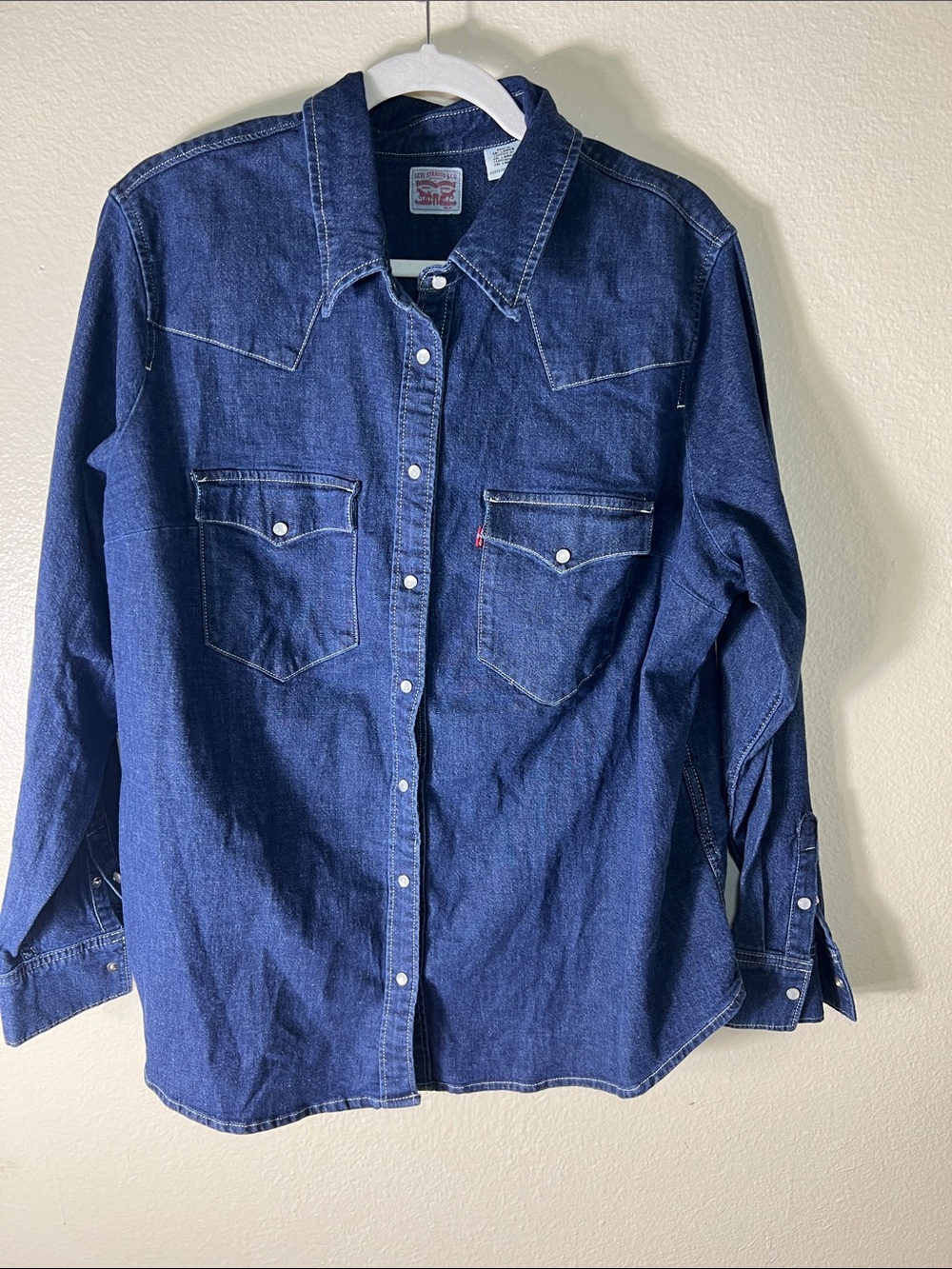 Levi's Indigo Blue Denim Western Shirt size 2X